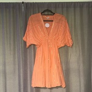 Red dress boutique dolman sleeve dress